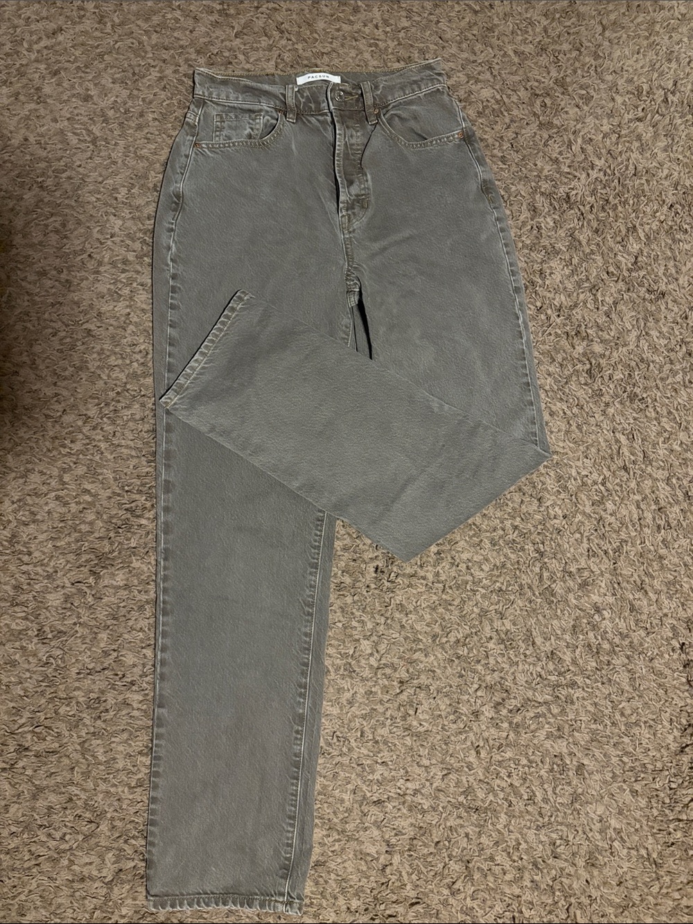 PacSun Women's High-Rise Tan Straight-Leg Jeans